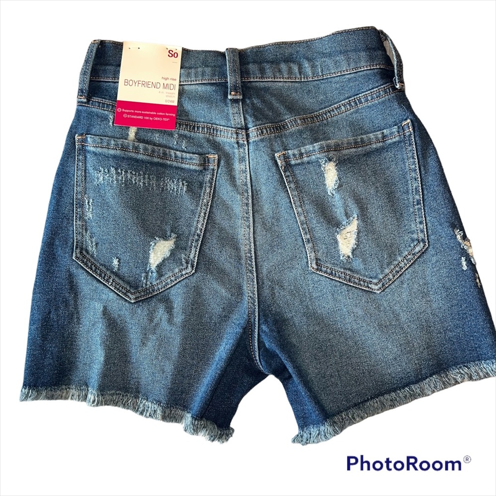 SO Highrise Boyfriend MIDI Shorts - Picture 2 of 7